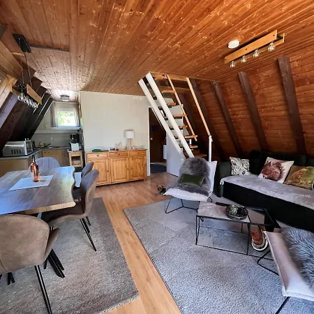 Eichhoernchen-in Der Zuhause-ferienhaus Mit Fass Sauna Im Garten Und Moderner Klimaanlage